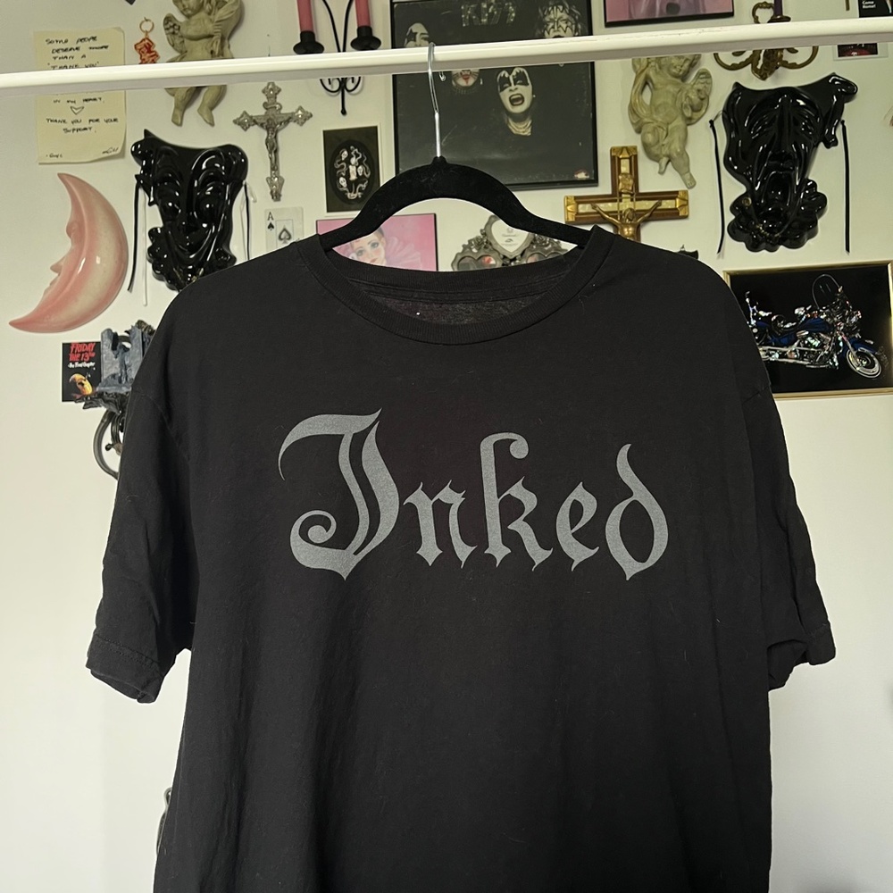Inked Gothic Lettering Tattoo Graphic Tee